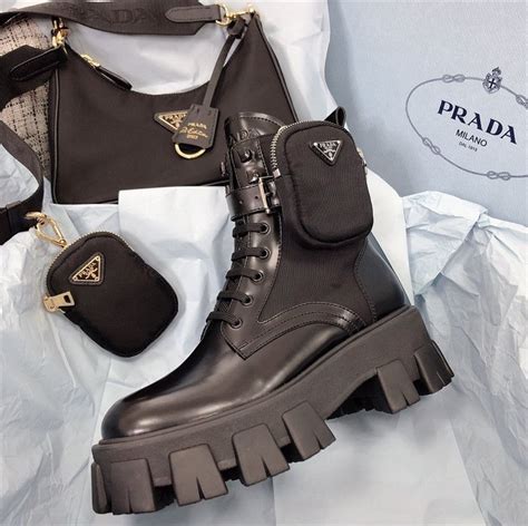 prada combat boots with pouch dupe|prada look alike boots.